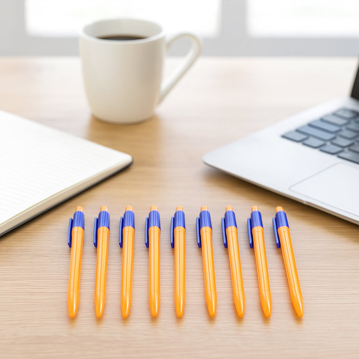 Retractable Ball Pen – Smooth Writing Click Pen with Blue Ink - (60 Pc / Set)