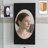 Wall mounted black rotating storage cabinet 22x42 cm