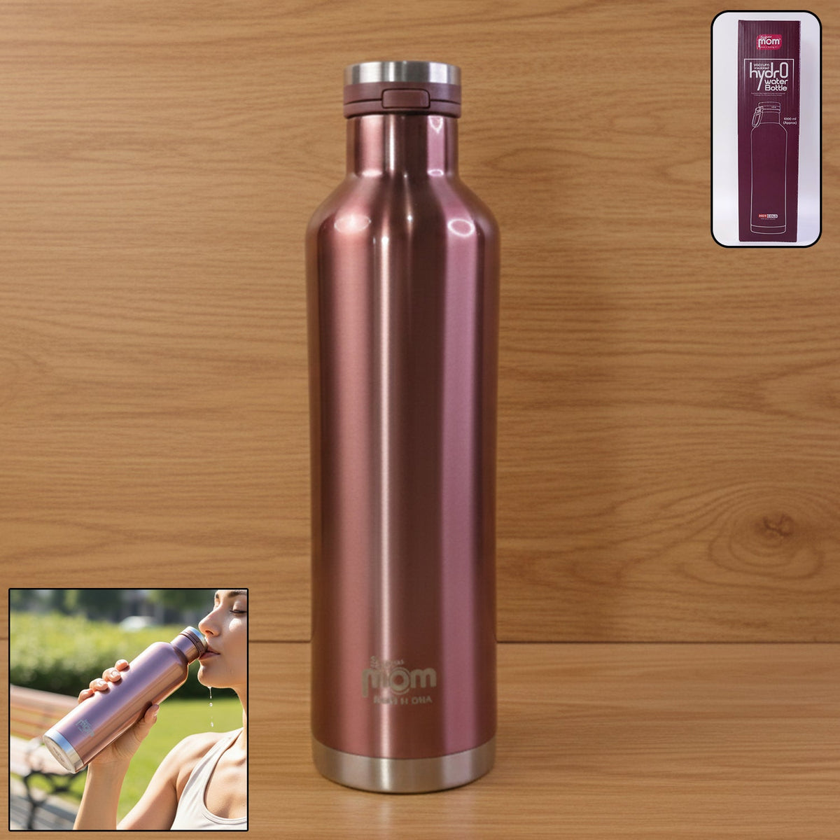 Supermom 1000 ml stainless steel insulated water bottle