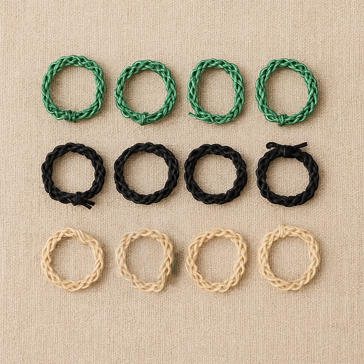 Braided Elastic Hair Bands Set 