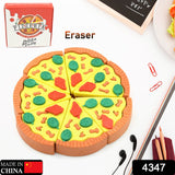 3D Pizza Slices Eraser Set – Fancy & Colorful Stationery for Kids & Gifts (7 slice)