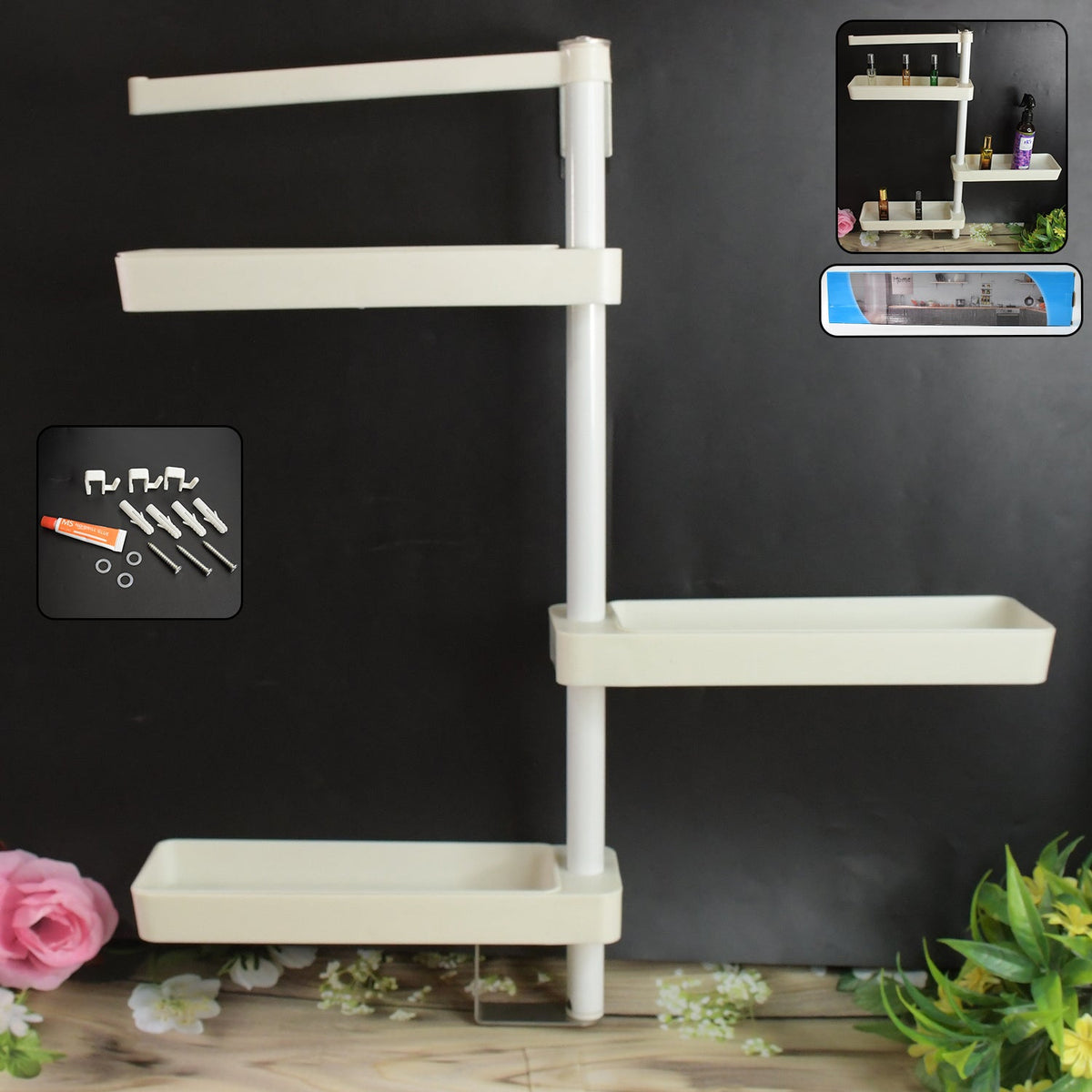 Kitchen rotating shelf rack