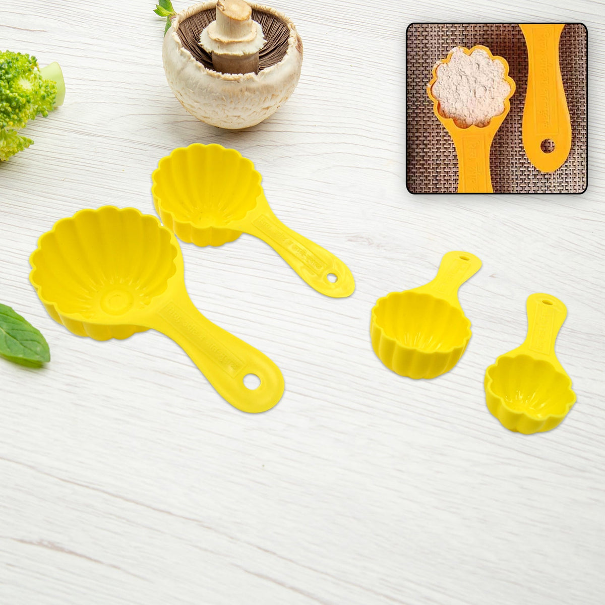 Plastic Kitchen Tool Mould / Ladoo Mould Spoon Ladoo Making Spoon (4 Pcs Set)