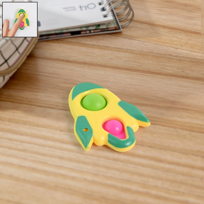 Rocket Shaped Dimple Keychain Toy (1 Pc)