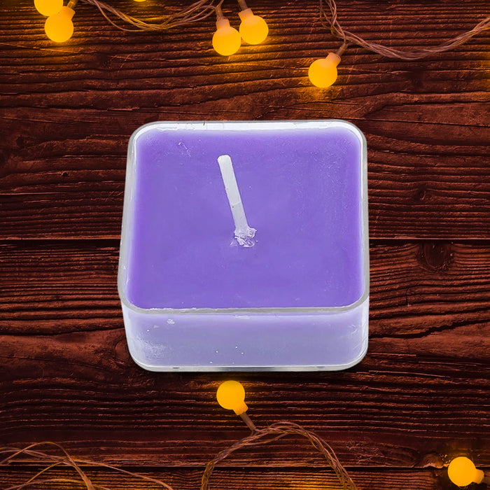 Smokeless Scented Acrylic Lavender Tealight Candles | Scented Acrylic Tealight Candle Set of 1 for Home Decoration and Celebrations | Long Burning Time Candle, Diwali (1 Pc / Mix Color)