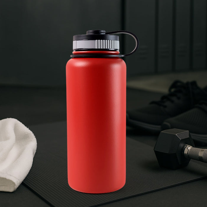 Silver Stainless Steel Double Wall Vacuum-Insulated Drink Water Bottle