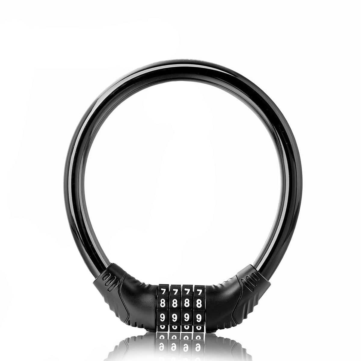 Bike Lock Cable Resettable Cable Lock - Self Coiling 4 Digit Combination Bike Lock