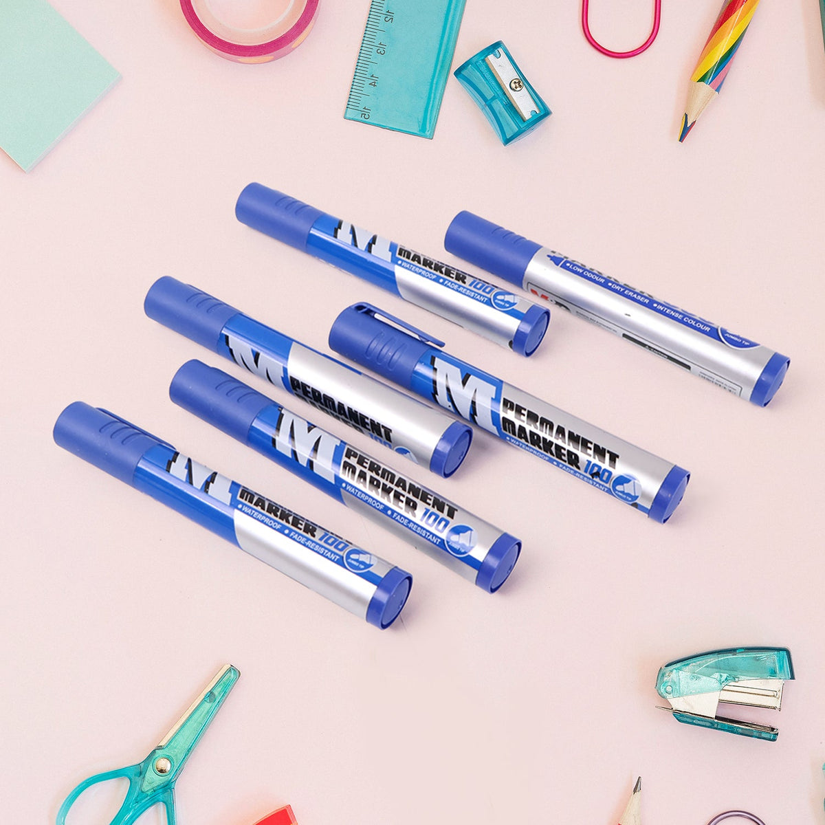 Blue Permanent Marker Pens