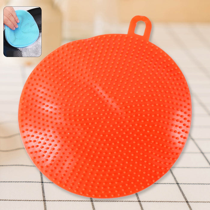 Red Silicone Dish Scrubber