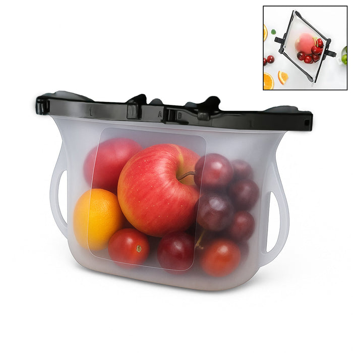 Reusable Silicone Food Storage Bag for Snacks (1 Pc, Leakproof, BPA Free)