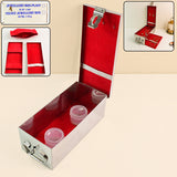 Lustro Box Stainless & Velvet Jewellery Chest