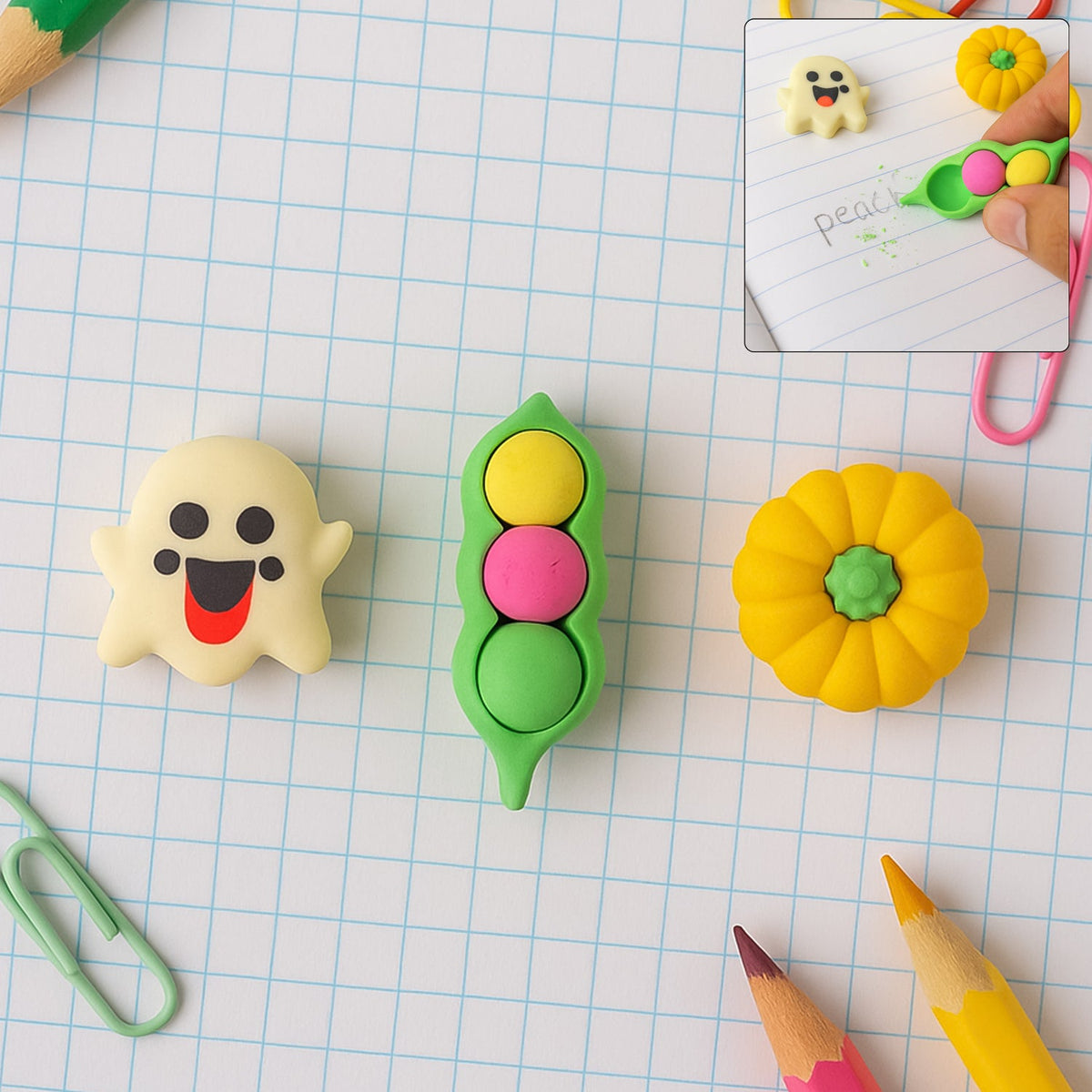 Cute Cartoon Eraser - (1 Pc / Mix Design)