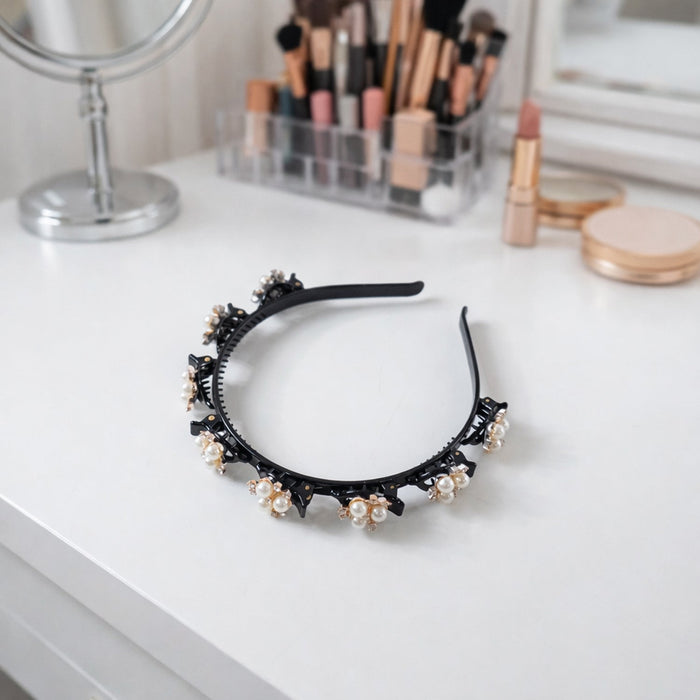 Pearl floral hairband women