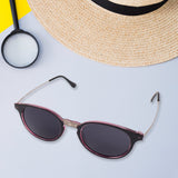 Unisex Blue Round Sunglasses