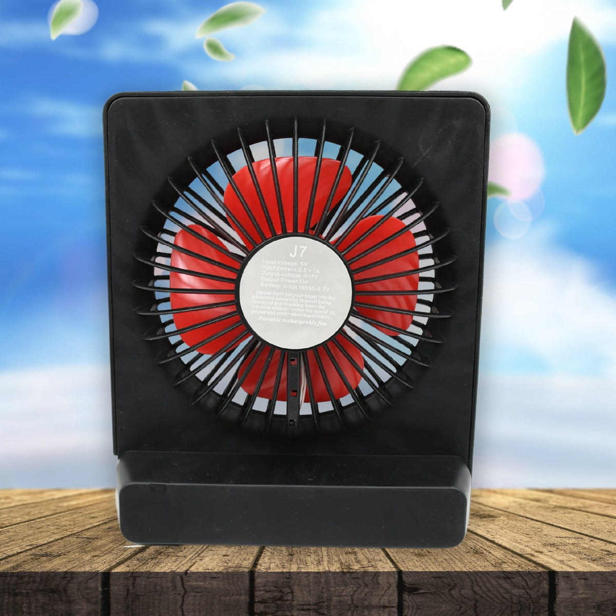 Portable Desk Fan – 1 Speed Setting, Personal Table Fan for Office (1 Pc)