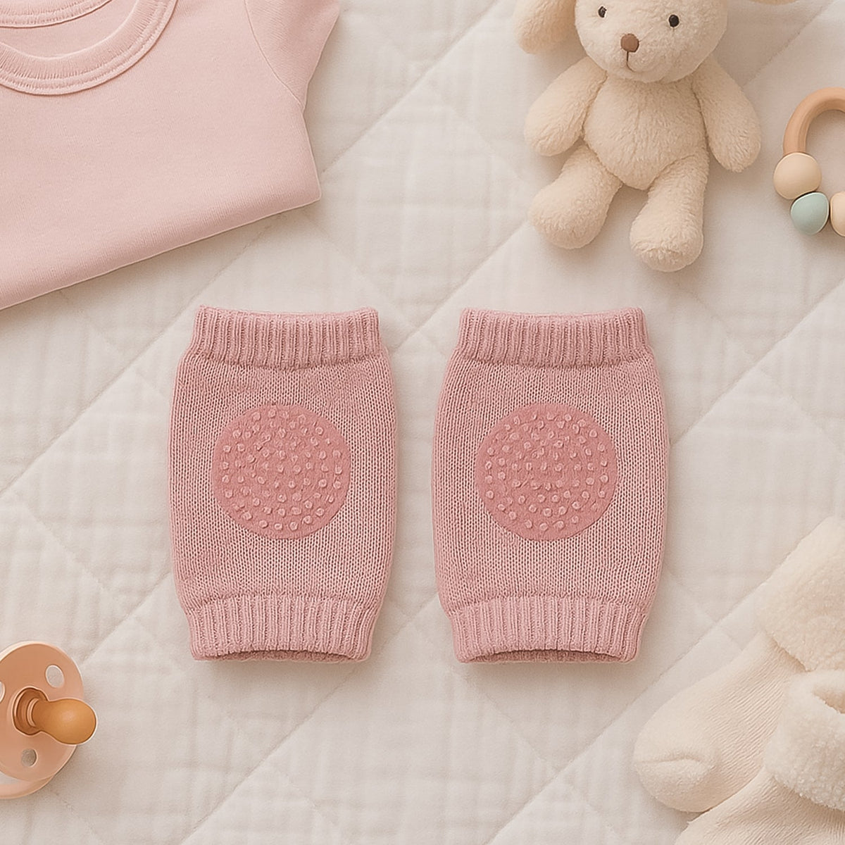 Pink Toddler Wool Knit Leg Warmer (Knee Guard)