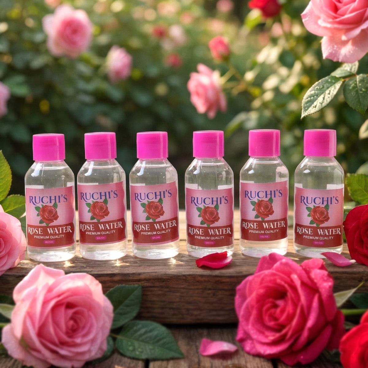 natural rose water face cleansing solution