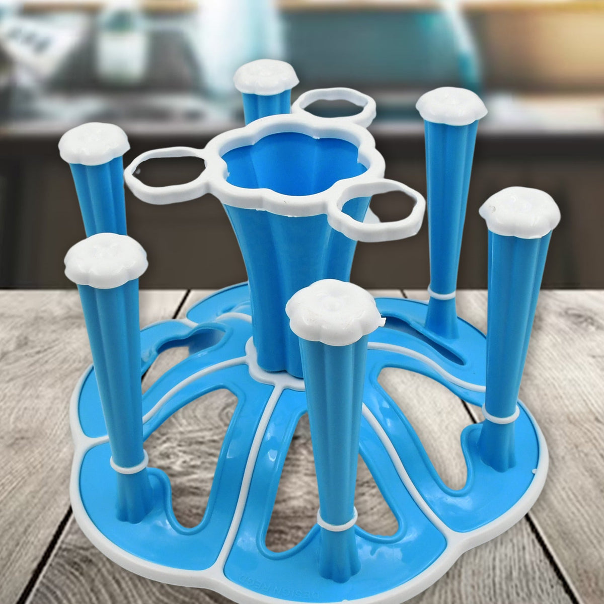 Miracle Plastic Glass Stand for Kitchen & Dining (6-Glass, Spices, Moq - 2 Pc)