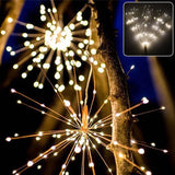 Firework-style LED light for decoration