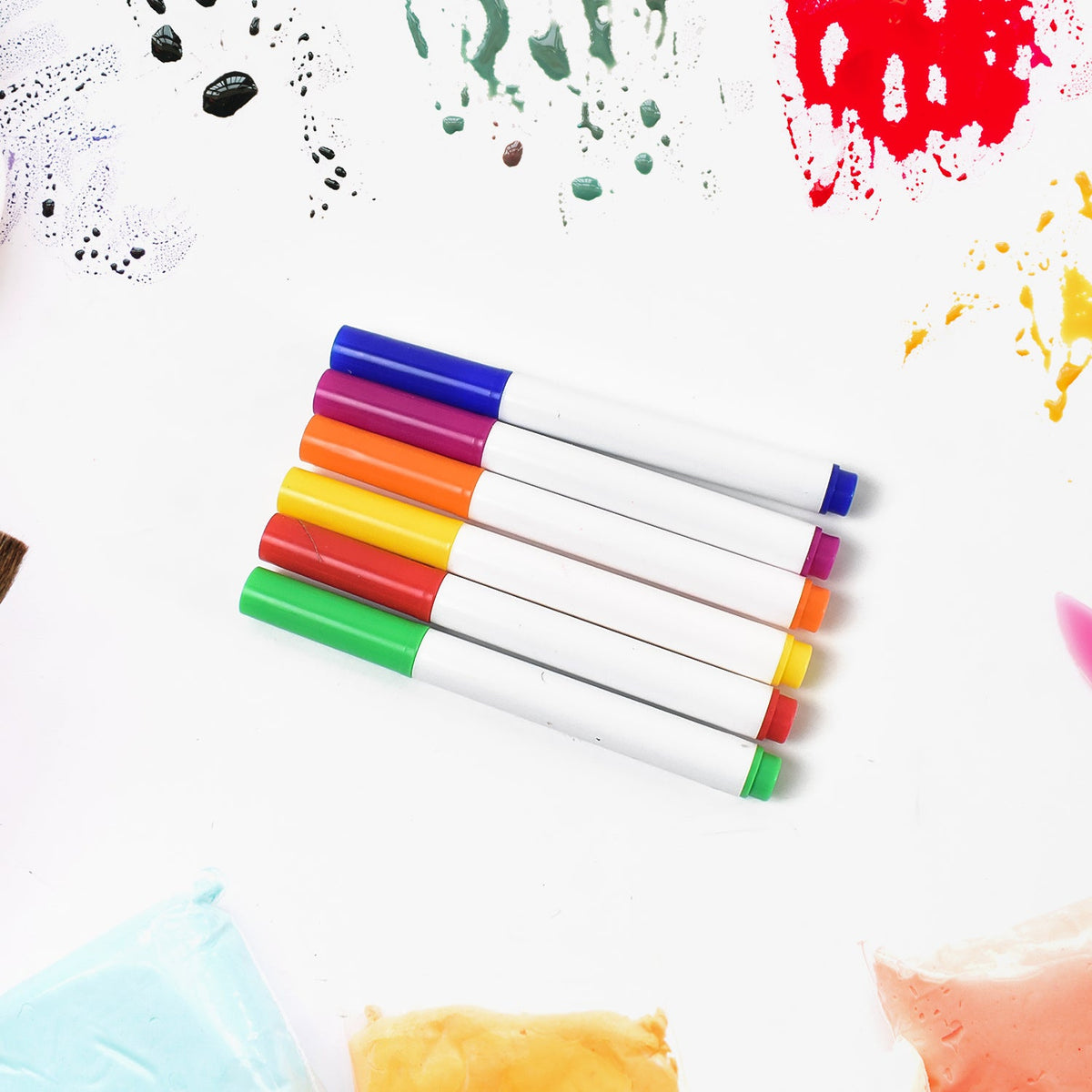 Multicolour colour-your-own inflatable animals With 6pcs Colored Pen Markers (1 Set)