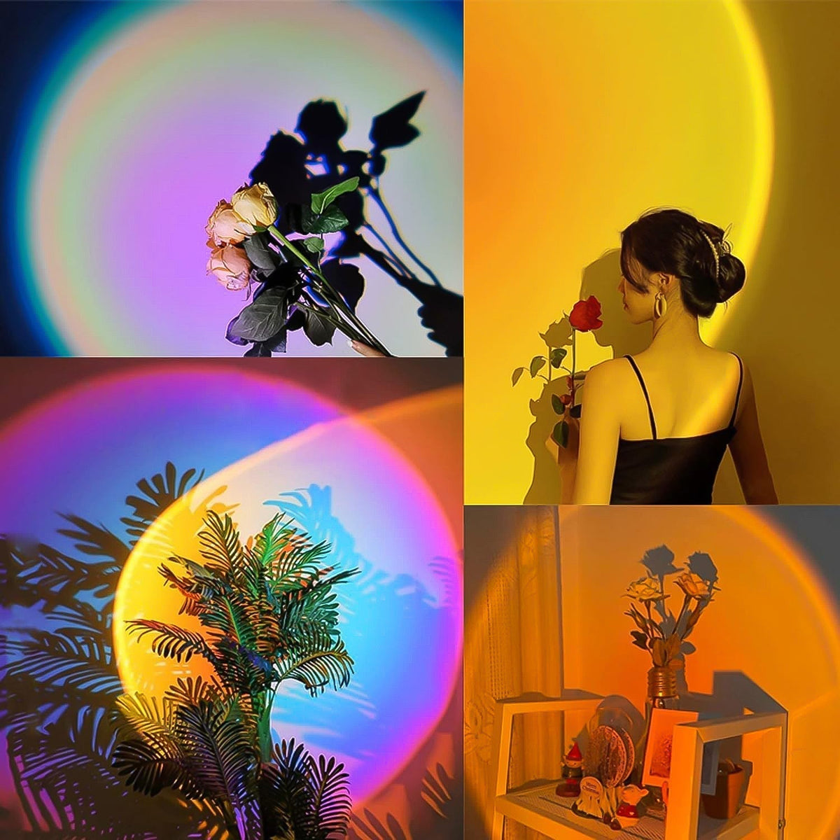 Multi Colors Sunset Lamp, Sunset Projection Lamp LED Night Lights
