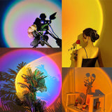 Multi Colors Sunset Lamp, Sunset Projection Lamp LED Night Lights