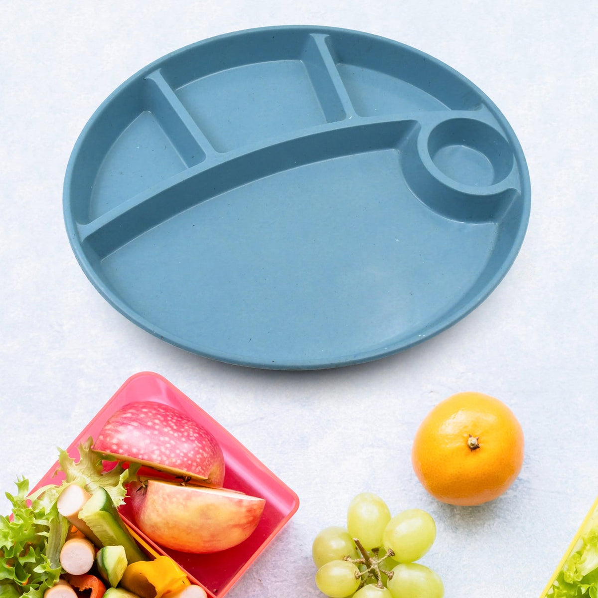 Biodegradable 5-Compartment Food Plate for Kids, BPA-Free (1 Pc)