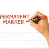 Premium Permanent Red Marker Pen Set (12 Pcs Set)