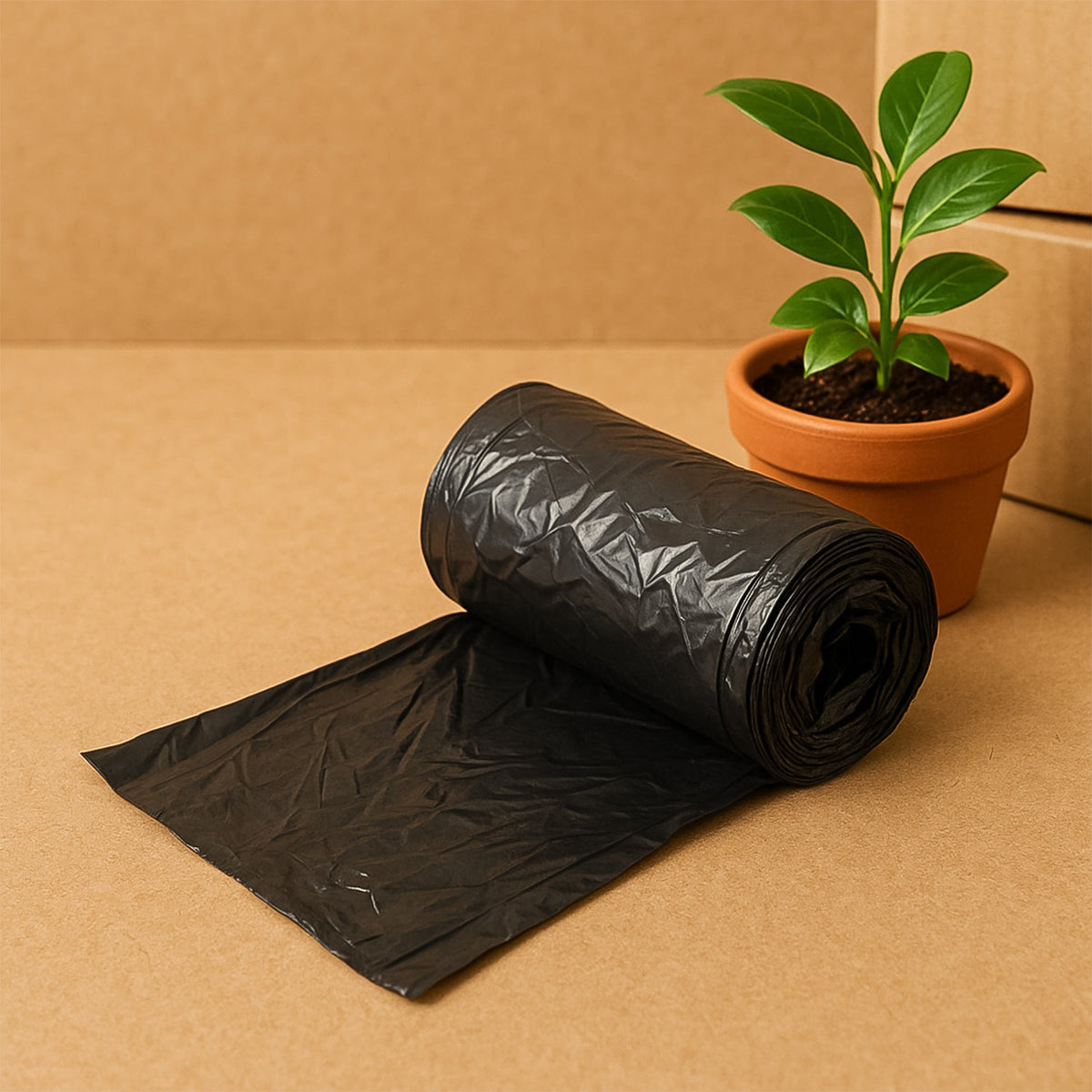 Bio-degradable Eco Friendly Garbage / Trash Bags Rolls (50x60 Cm / 1 Pc)