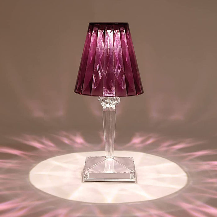 Crystal Diamond LED Table Lamp with 16 Colors – Bedroom Decor