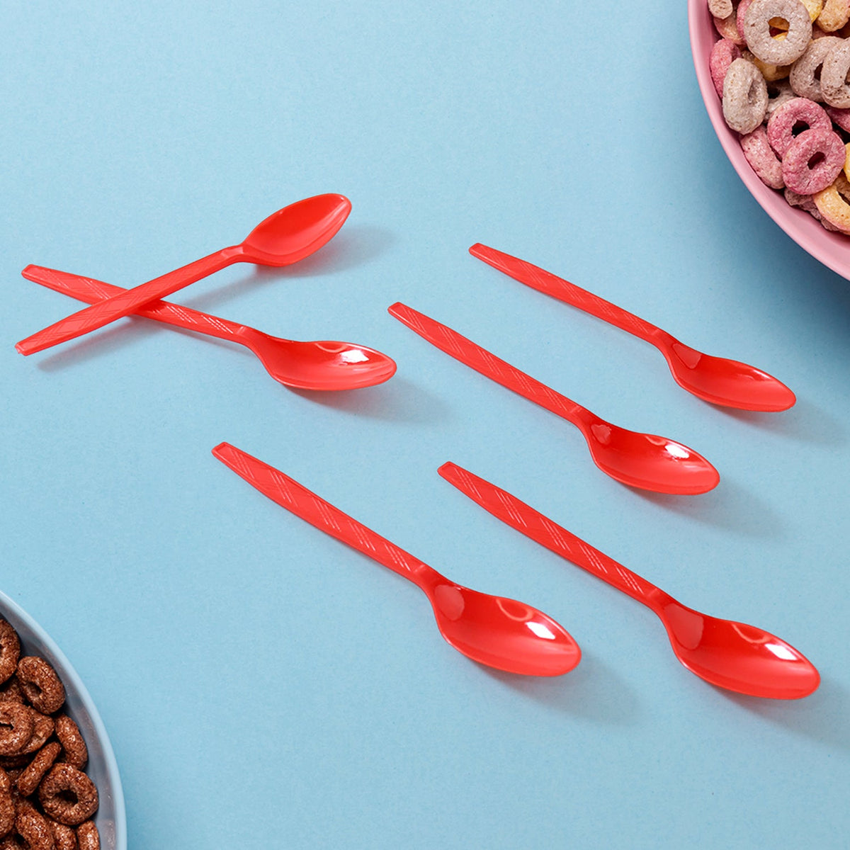 Reusable Food-Grade Plastic Spoons (10 Pc)