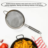Mesh Sieve Quality Stainless Steel Fine Mesh Strainer with Sturdy Handle and Hook