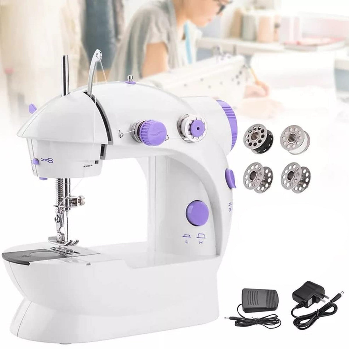 Home Tailoring Sewing Machine With Extension Table Set,  Portable Stitching Machine