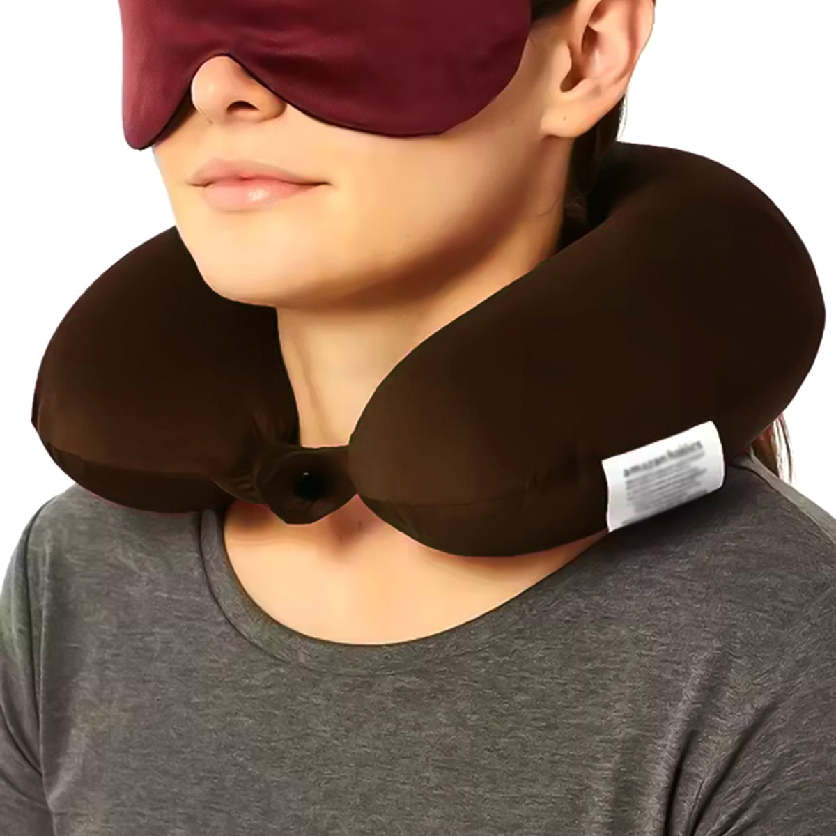 Inflatable U-Shaped Travel Neck Pillow (1 Pc)