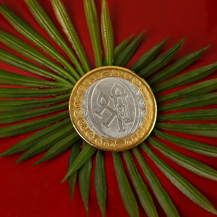 Dual-Tone Lakshmi Ganesh Religious Coin