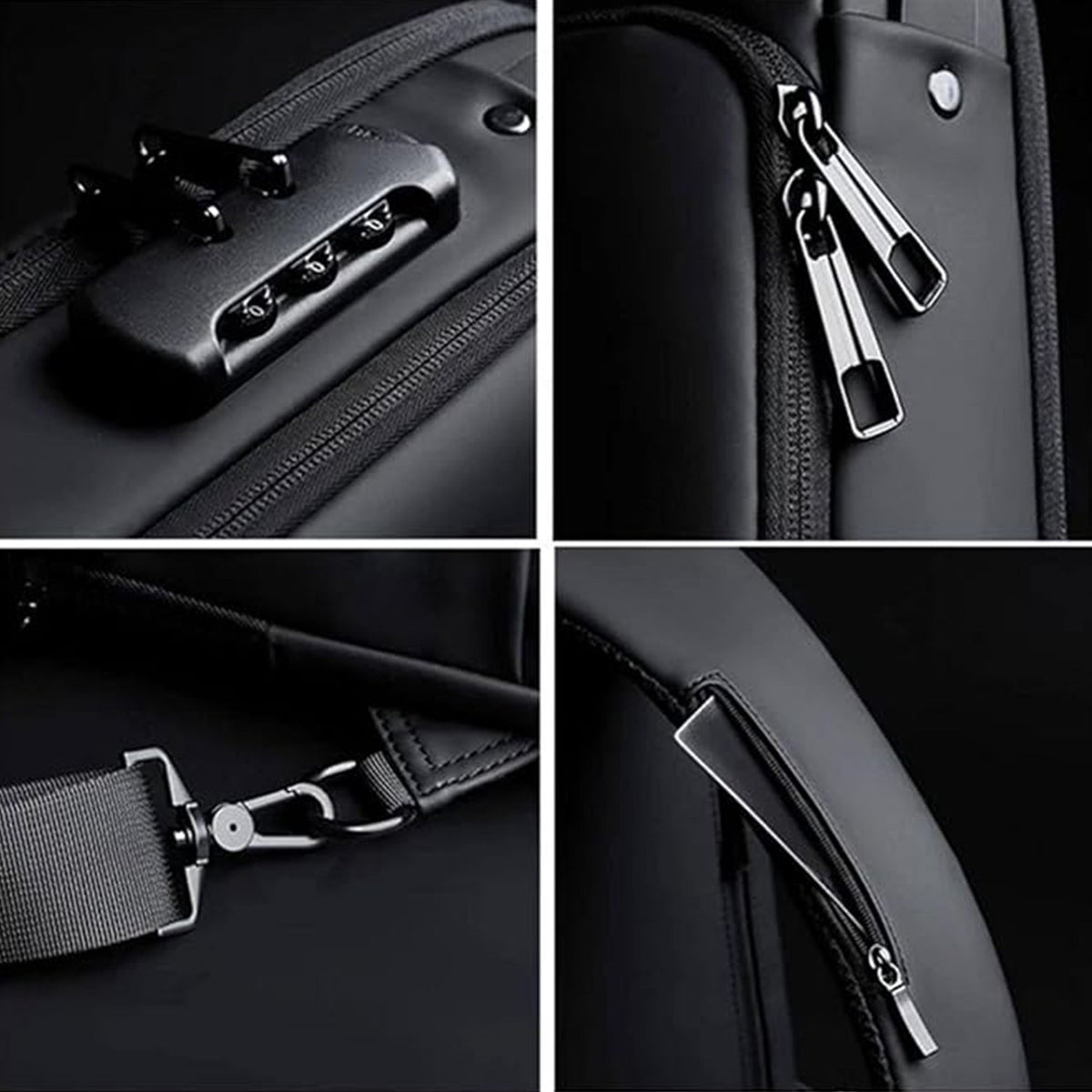Trendy Anti-Theft Crossbody Sling Bag with USB Charging Port (1 Pc)