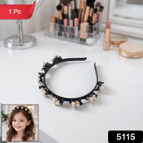 stylish pearl flower headband