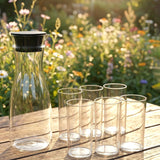 serving jug with drinking glasses tableware set
