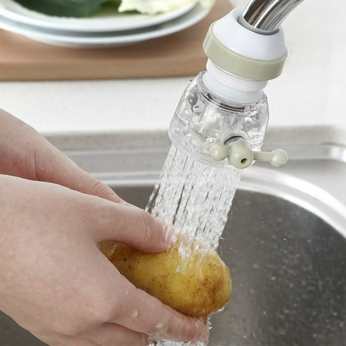 Adjustable 360° Rotating Water Faucet Extender Nozzle Saver Device