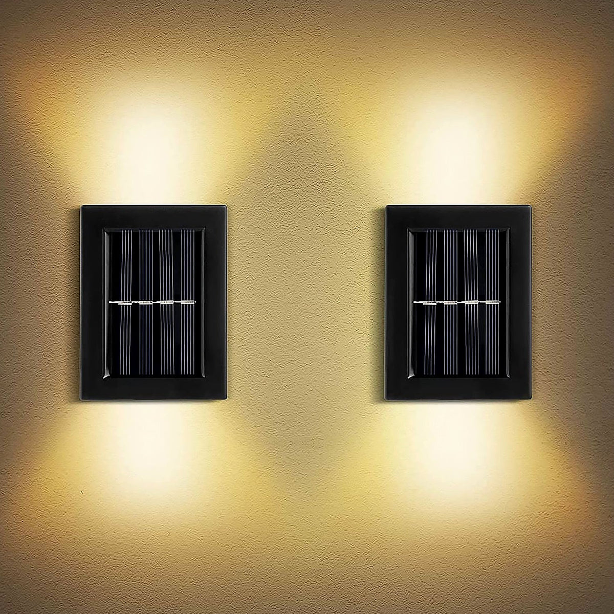 Solar Wall Lights Small Fence Lights Solar Powered Up Down LED Porch Light  (1 Pc)
