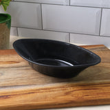 Plastic Marin Serving Bowl – Elegant Oval Deep Bowl (1 Pc / Balck)
