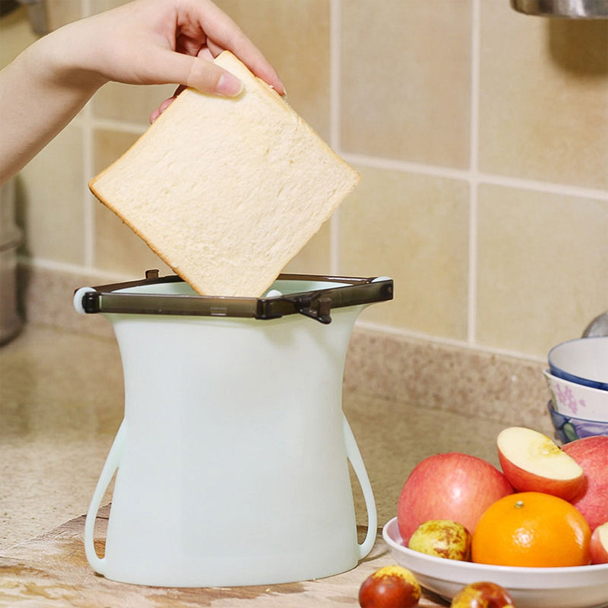 Reusable Silicone Food Storage Bag Leakproof Flat Bottom Freezer 1 Pc