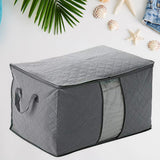 Premium Quilted Foldable Storage Bag with Transparent Window