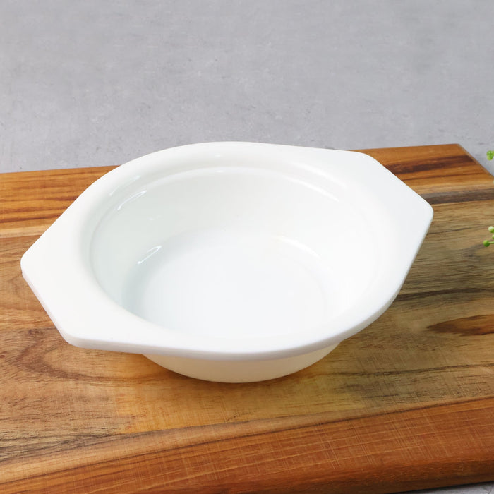 Premium Plastic Serving & Mixing Bowl with Easy-Grip Side Tabs (1 Pc)