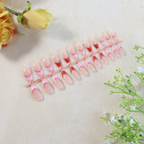 Elegant Nude Glossy Artificial Nail Tips fake nails (24 Pc Set)