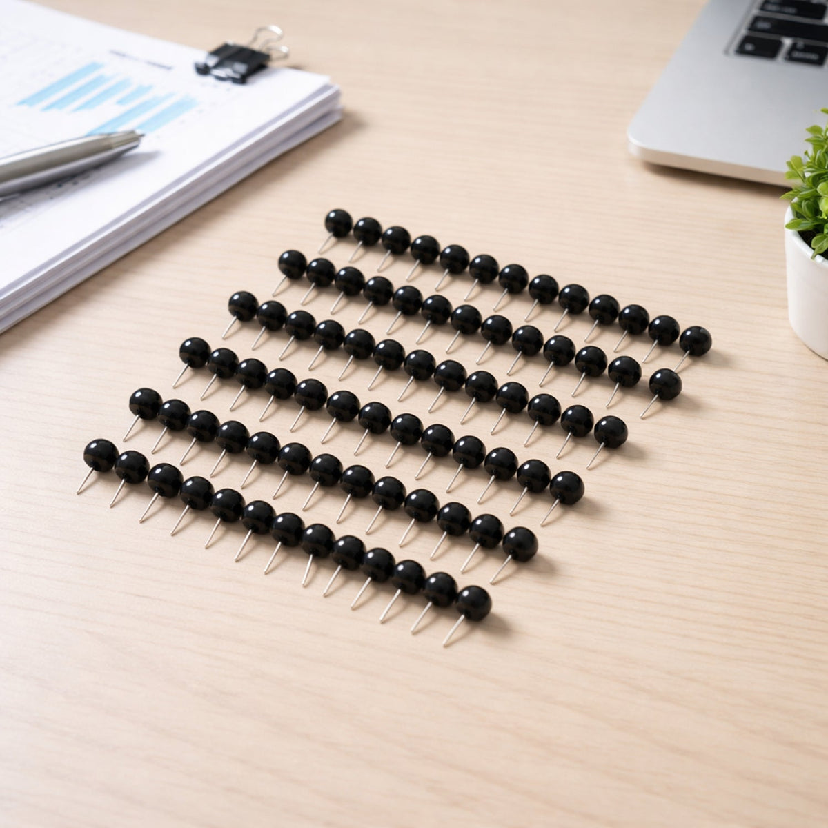 Black Push Pins