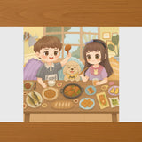 Dining Theme Cartoon Kids Wallpaper Poster