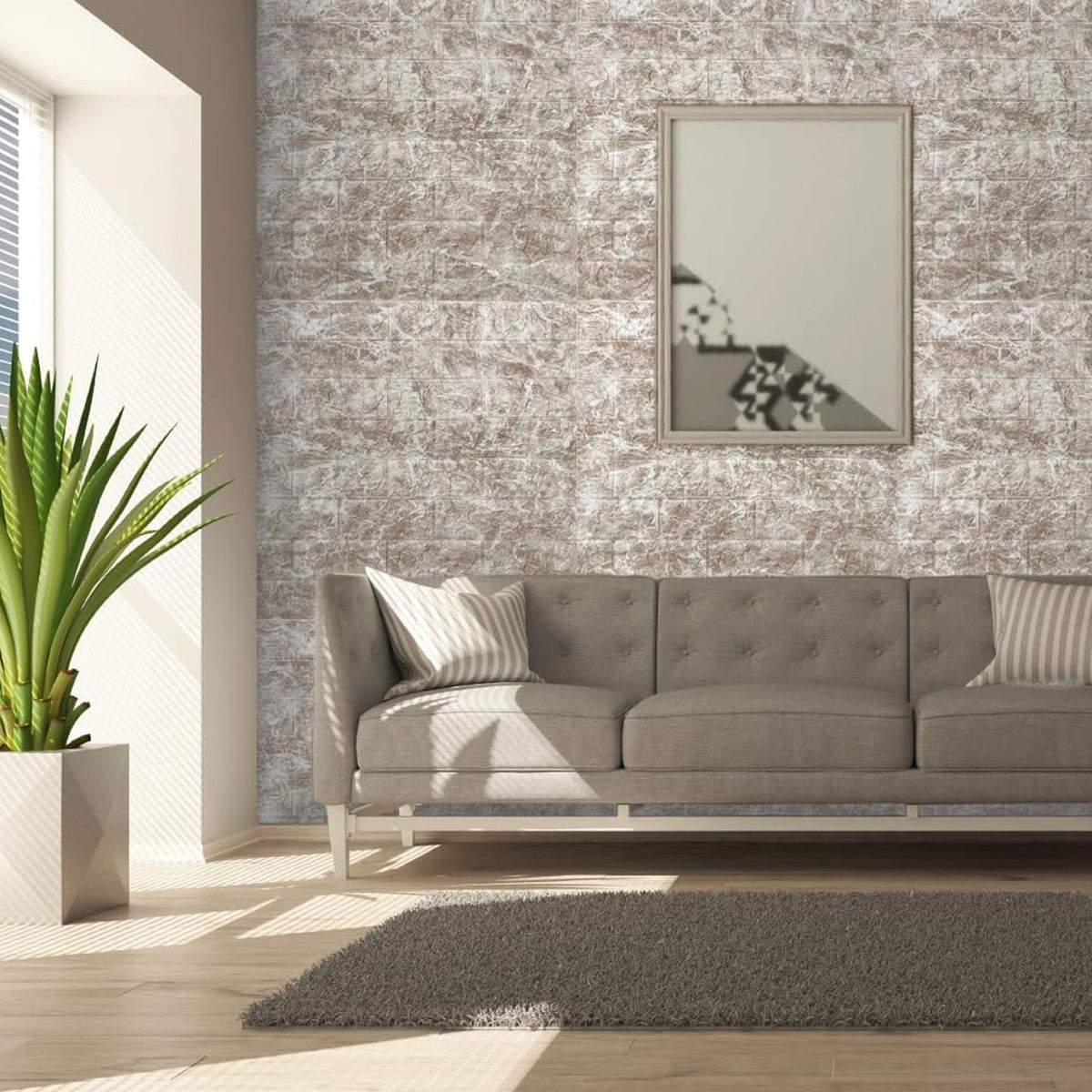 Wallpaper 3D Foam Wallpaper Sticker Panels (78 x 70 Cm / 1 Pc)