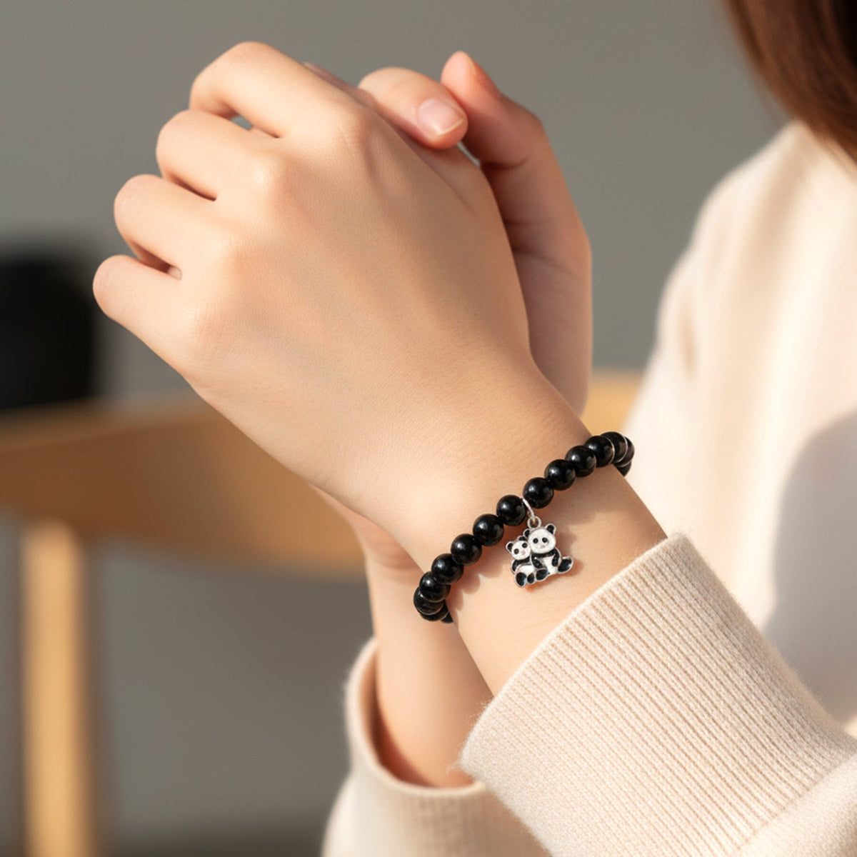 Premium Multicolor Pastel Bead Stretch Bracelet (1 Pc)