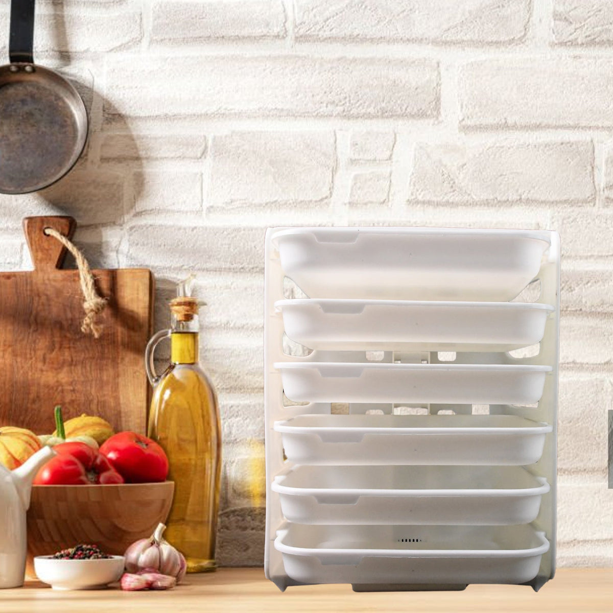 plastic kitchen storage rack